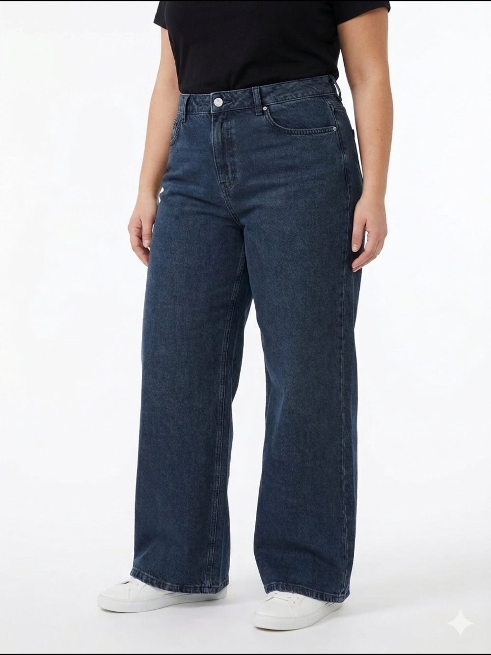 ✨ NWT ✨ Dynamite Dark Blue Wide-Leg High-Rise Jeans 12 X 31
